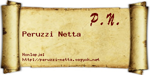 Peruzzi Netta névjegykártya